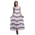 thumbnail image 1 of Bimba Robe Longue Maxi Imprimée en Rayonne Teinture sur Nœuds pour Femmes à Bretelles Spaghetti Ajustables Boho-Xxx-Grand, 1 of 5