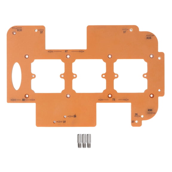 Yajisi 70mm Switch Socket & Corner Jig Template – 3 Radius Angles (R20‑R30) with 26 Positioning Holes, Durable Engineering Plastic, Ideal for Woodworking & Cabinetry
