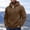 Brown, variant on Xdegoge Mens Full Zip Up Hoodie Athletic Sweatshirt Jacket with Drawstring and Chest Zipper Pocket Casual Fall Winter Activewear Outerwear Coat