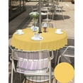thumbnail image 5 of Yellow Outdoor Tablecloth with Umbrella Hole and Zipper, Solid Color Table Cover for Round Tables Waterproof Tabletop Collection for Patio, Garden, Picnic, Camping 60R, 5 of 6
