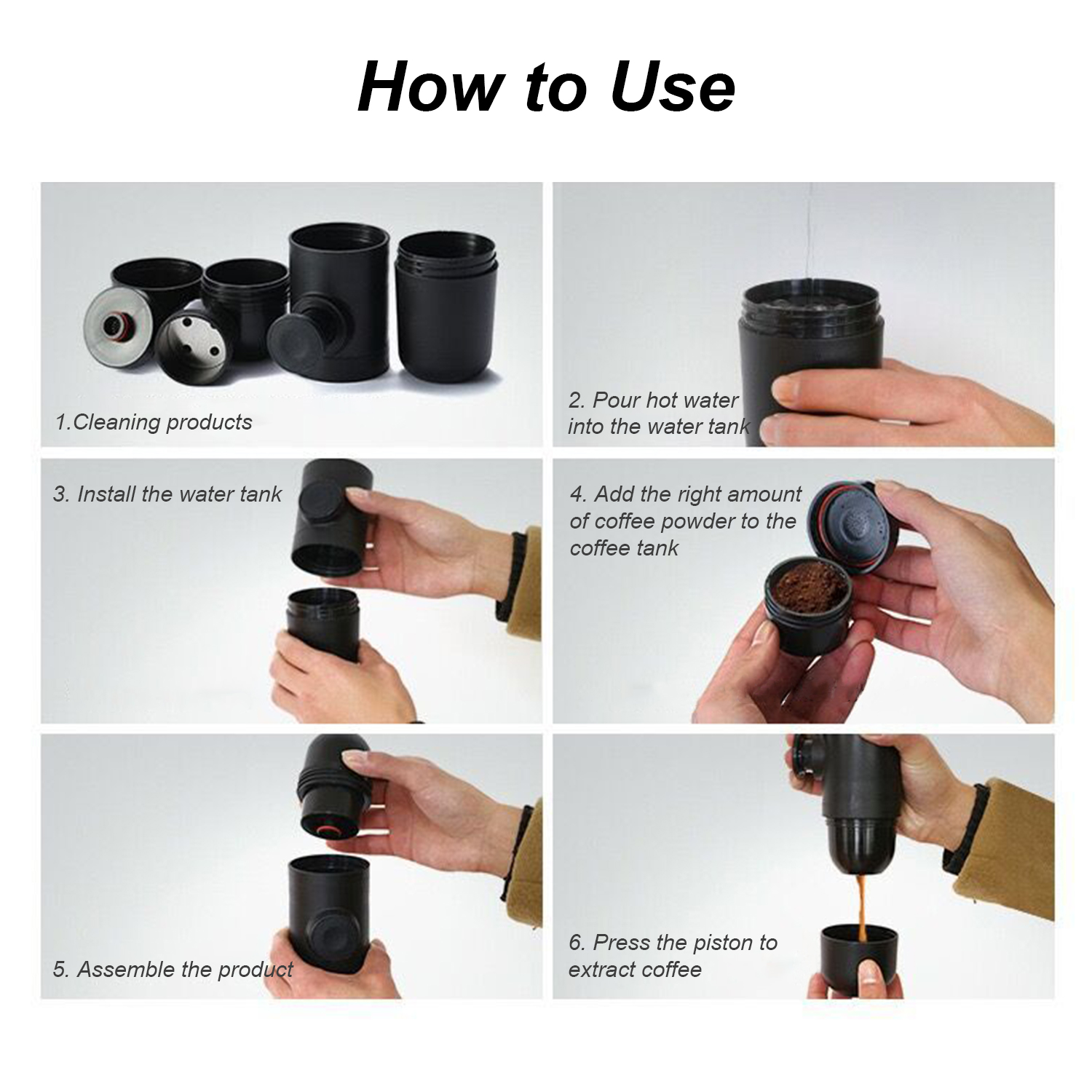 Portable Ground Coffee Espresso Machine 