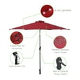 thumbnail image 4 of Patiojoy 9' Outdoor Patio Umbrella Offset w/LED Light Burgundy No Base, 4 of 8