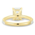 thumbnail image 5 of ESTE ORIGIN 3Ct Emerald Cut Lab-Grown Diamond Solitaire Engagement Ring - Hidden Halo & Pave Band in 14K Yellow Gold Emerald Ring for Women is available in US 6., 5 of 9