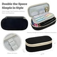 thumbnail image 2 of allydrew Simple Large Capacity Double Compartment Pencil Case, Pencil Pouch for Stationery Tools, Black, 2 of 5