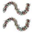 thumbnail image 1 of Haute Decor 9 Foot Pre Lit Garland (2 Pack), 1 of 5