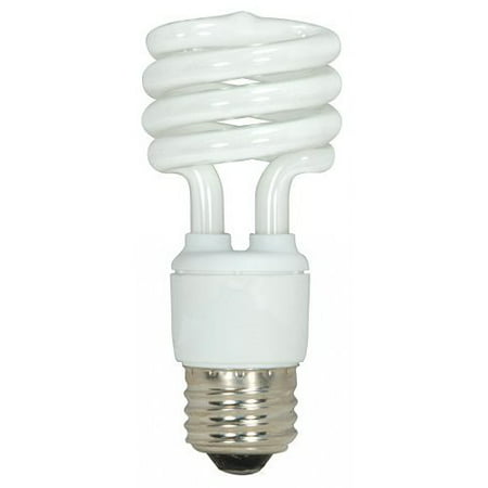 S6235 13 Watt T2 Ultra Mini Spiral 2700K Soft White Compact Fluorescent Light Bulbs - 4 per Package (60 Watt Replacement), 13 Watt, 900 Lumens, Replaces Equivalent 60W.., By (Best Lumens Per Watt)
