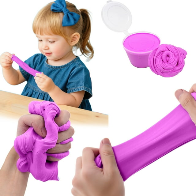 Oefntac Jouet Slimes Nuage Duveteux Beurre Slime Argile Jouet 30g, Non Décantant avec Accessoires Bricolage Nouilles, Extensible Artisanat Créatif Cadeau