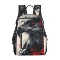 thumbnail image 1 of Disketp Red Black Ink Style Bald Eagle Mochila Ligera e Impermeable, Mochila de Día Resistente para Viajes, Senderismo y Uso Diario para Hombre y Mujer, 1 of 7