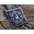 thumbnail image 4 of 20â€ Navy Purple Horse Suede Throw Pillow, 4 of 4