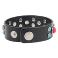 thumbnail image 4 of Brazalete de material cuero negro con de mujer para hombre de color turquesa Hugo Bohemian Bracelet, 4 of 10