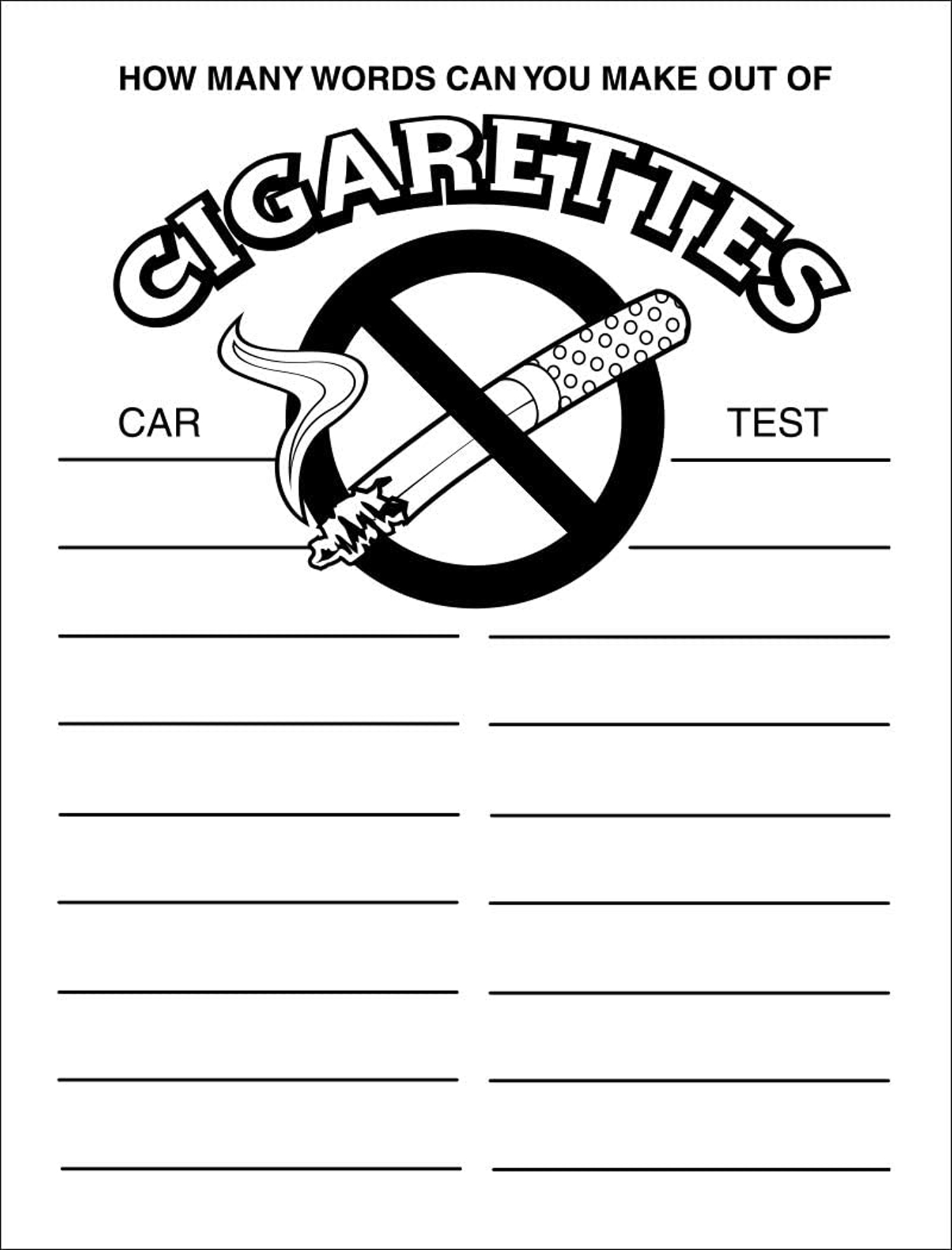 25 Pack - Say No to Smoking Kid's Coloring & Activity Books