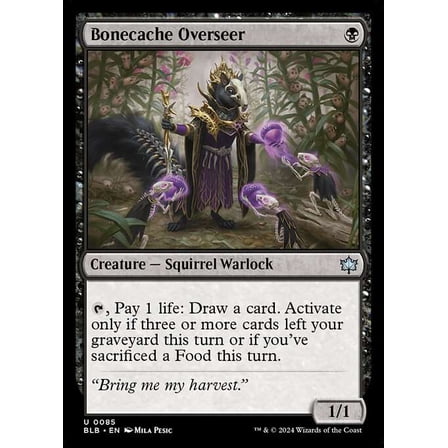 MtG Bloomburrow Uncommon Bonecache Overseer #85