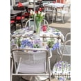 thumbnail image 5 of Outdoor Tablecloth with Umbrella Hole for Patio/Picnic/Party/Camping, Spring Purple Flowers Waterproof Table Cloth Round Cover Washable, Farmhouse Leaves Fences Watercolor (Dia 60"), 5 of 8