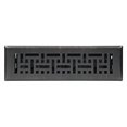 thumbnail image 2 of 4" X 10" Modern Victorian Floor Register Grille with Dampers - Decorative Grate - HVAC Vent Duct Cover - Matte Black, 2 of 4