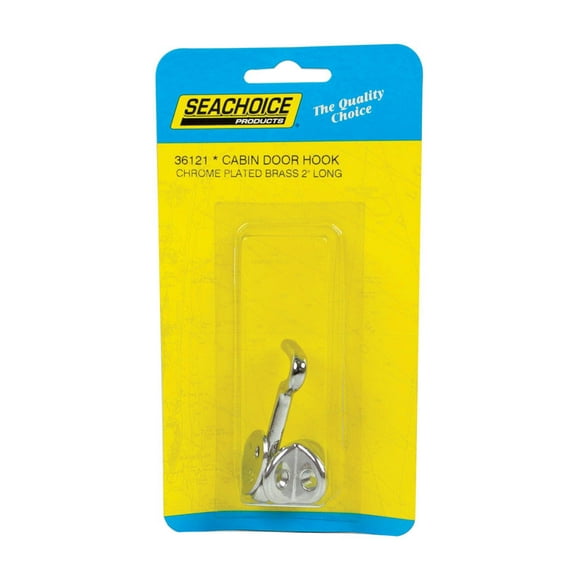 Gancho para puerta de cabina Seachoice, latón cromado, 5 cm de largo, 1 paquete