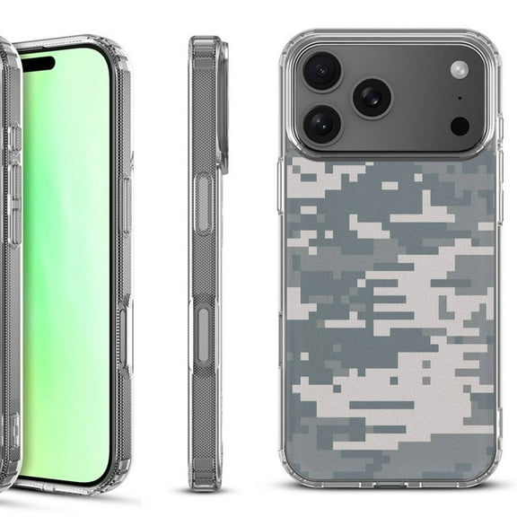 For iPhone 17 Pro Shockproof Protective Phone Case, by OneToughShield - Digital Camo