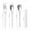 Silver #2, variant on Cutlery Set, 4-piece Stainless Steel Cutlery Set, Metal Cutlery Set Including Dessert Coffee Stirring Spoon, Spoon, Fruit Dessert Fork
