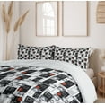 thumbnail image 6 of Ambesonne Geometric Duvet Cover Sets, Creative Modern Shapes, 2-Queen, Grey Vermilion, 6 of 6