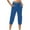 Blue, variant on XFLWAM Womens Capri Pants for Summer Drawstring Cargo Pants Elastic Waist Casual Capri Joggers Loose Straight Trousers Khaki M