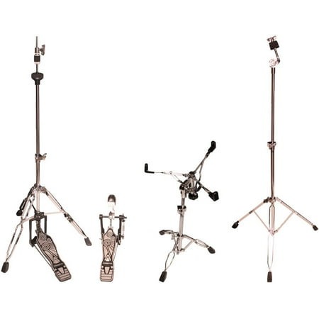 Drum Workshop Hi Hat Stand (ChromaCast Double Braced Drum Hardware Pack, Includes: Hi-Hat Stand, Snare Stand, Cymbal Stand, and Chain Drive)