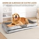 thumbnail image 3 of Cama para Perro Mediano, Camas para Perros Grande, Cama Ortopedica para Perros con Esponja, 100 x 60 x 16 CM, Funda Extraíble, para Perros Medianos y Grandes. (Gris), 3 of 7