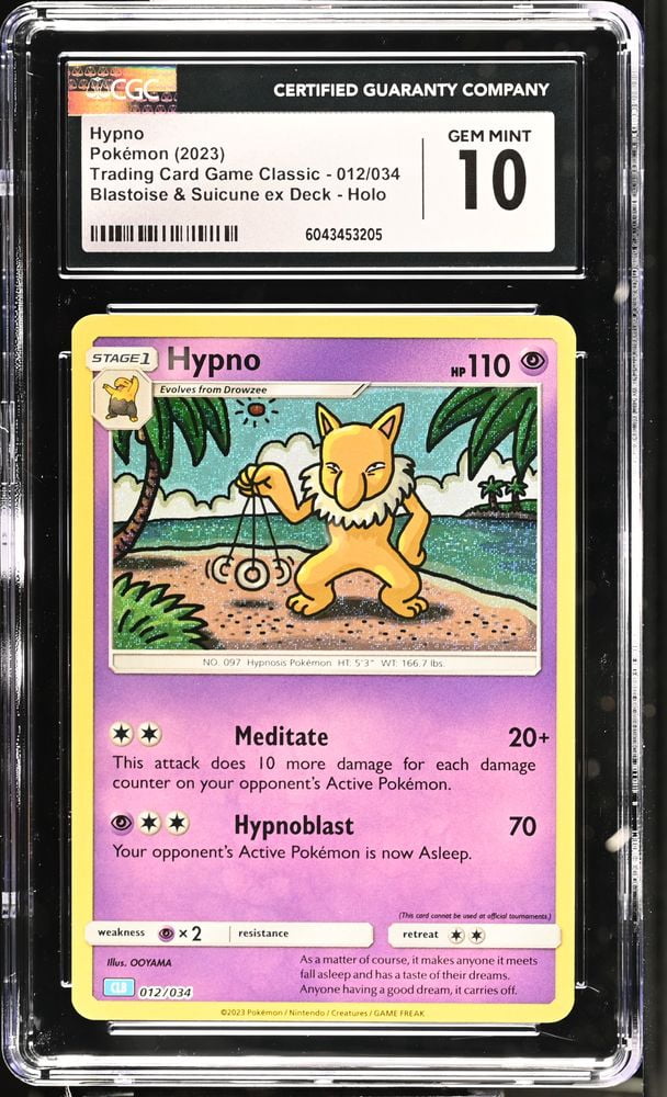 2023 Pokemon Trading Card Game Classic Hypno Holo CGC 10 #012/034