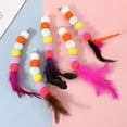 thumbnail image 4 of 3Pcs Cat Wand Toy Supplement Replacement Head Interactive Cat Toy Hair Ball And Feather, 4 of 5