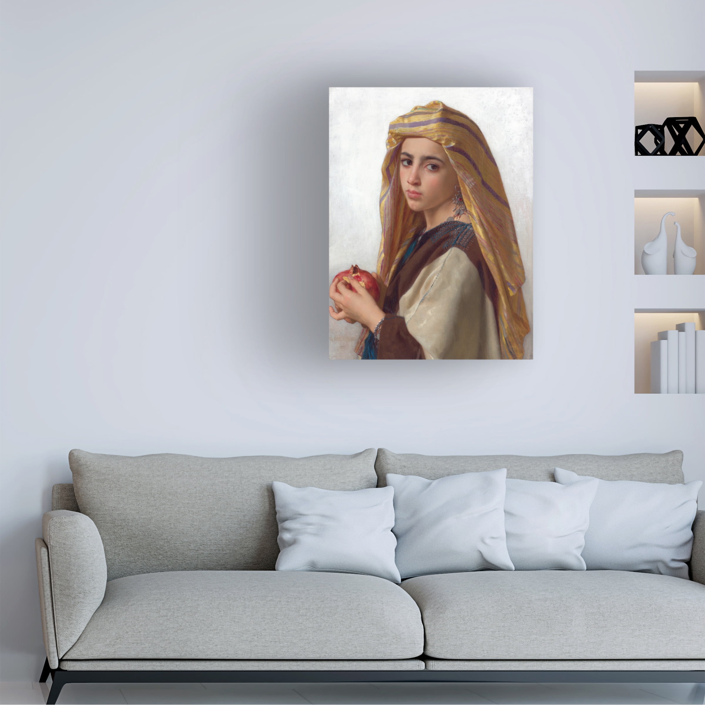 Botticelli 'Girl With A Pomegranate' Canvas Art