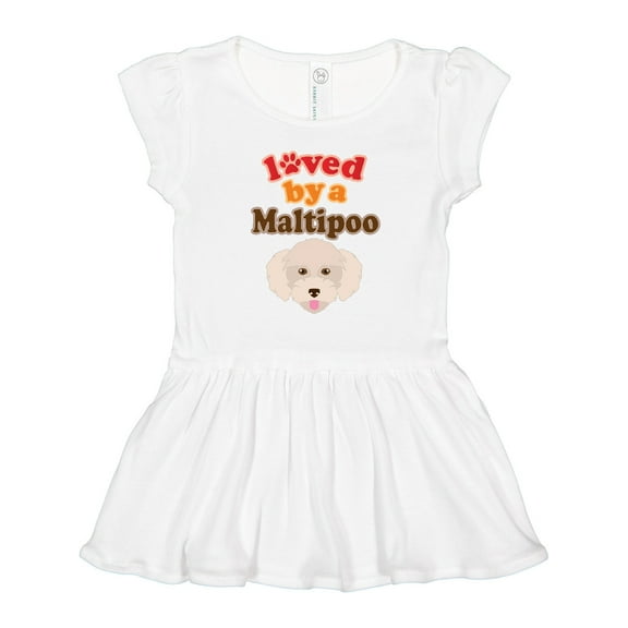 Inktastic Maltipoo Dog Gift Poodle Maltese Girls Toddler Dress