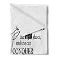 thumbnail image 2 of Teen Room Soft Flannel Fleece Throw Blanket, Dancing Masculine Fashion Woman by Eiffel Tower and Words Print, Cozy Plush for Indoor and Outdoor Use, 70" x 90", Black White, by Ambesonne, 2 of 5
