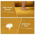 thumbnail image 6 of Spaco Linen Fabric Single Sofa Armchair with Waist Pillow for Living Room-Yellow, Modern Mid-Century Upholstered Living Room Chair, 6 of 9