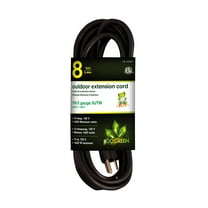 Go Green Power Power 16/3 8' Heavy Duty Extension Cord Black GG-13708BK