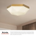 thumbnail image 3 of Alora Lighting FM424512BGOP Krysta 2 Light 11" Wide Flush Mount Bowl Ceiling Fixture -, 3 of 7
