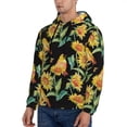 thumbnail image 3 of Fotbe Men's Hoodie with Sunflowers And Bird Pattern - Kangaroo Pocket Pullover Hooded Sweatshirt, Perfect for Daily Wear, Travel, and Home-4X-Large, 3 of 7