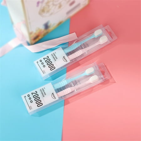 TIHLMK Clearance 1 SET Super Soft Toothbrush Nano Brush Oral Care Couple Travel Daily Necessities