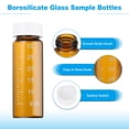 thumbnail image 3 of Uxcell Small Glass Sample Bottles with Lids, 5 pcs 30ml Amber Glass Vials with White Screw Caps Mini Leak Proof Reagent Sealed Bottles with Scale for Solid Liquid Powder Storage, 3 of 6