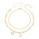 thumbnail image 1 of Pulseras de tobillo en forma de corazón inicial de Uxcell para mujeres, pulseras chapadas en oro de 14K, cadena de letras A-Z con caja para regalo de verano, tono dorado, 1 of 6