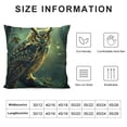 thumbnail image 5 of Orinice Owl Branch Glowing Light Graphic Decorative Cushion Throw Pillow Cover for Home Couch Living Room Bed Sofa Short Plush 1PC Printed on Both Sides 20x20in, 5 of 5