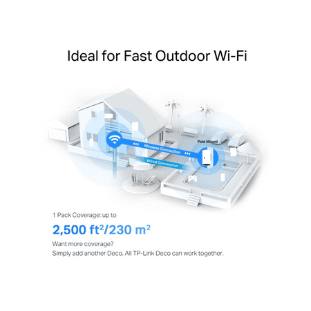 TP-Link - Deco X50 Outdoor AX3000 Dual-Band Mesh Wi-Fi- 6 Router - White