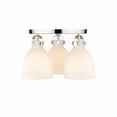 thumbnail image 2 of Innovations Lighting  Newton Bell - 3 Light 7" Flush Mount Polished Nickel/Matte White, 2 of 3