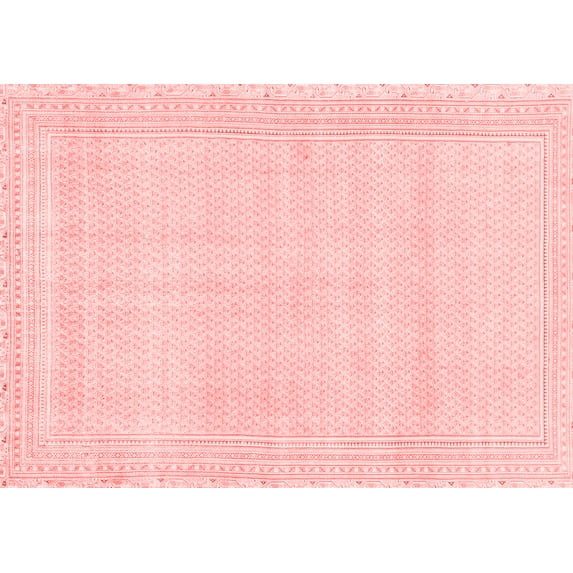 Ahgly Company Indoor Rectangle Abstract Red Modern Area Rugs, 8' x 10'