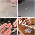 thumbnail image 3 of OUNONA 80 Pcs Attaches en Acier Inoxydable Durables en Forme de 8 pour Connecteur de Meuble et Réparation de Bijoux, 3 of 8