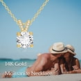 thumbnail image 2 of 14K Solid Gold Moissanite Necklace for Women 1 CT Lab Diamond Pendant Round Moissanite Jewelry Diamond Necklace for Mother Wife Gold Jewelry Gifts for Her, 2 of 6
