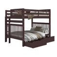 thumbnail image 5 of Bedz King Bunk Beds Full over Full Mission Style with End Ladder and 2 Under Bed Drawers, Dark Cherry, 5 of 9