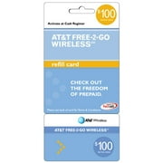 $100 AT&T Free2Go Wireless Prepaid Refill Card