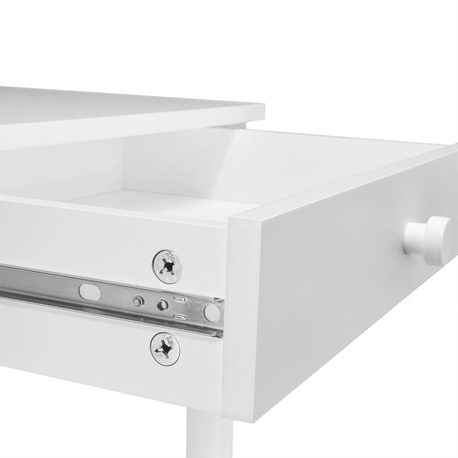 Kids Desk and Chair Set with Cubbies and Bookracks – White