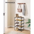 thumbnail image 2 of SONGMICS Shoe Rack, 4-Tier Shoe Organizer, Metal Storage Shelf, for 5-10 Pairs, Stackable, Garage, 11.8 x 16.7 x 28.4 Inches, Black, 2 of 8