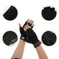 thumbnail image 3 of Unique Bargains 1 Pair Anti-slip Half Finger Lace Manicure Gloves Black, 3 of 6