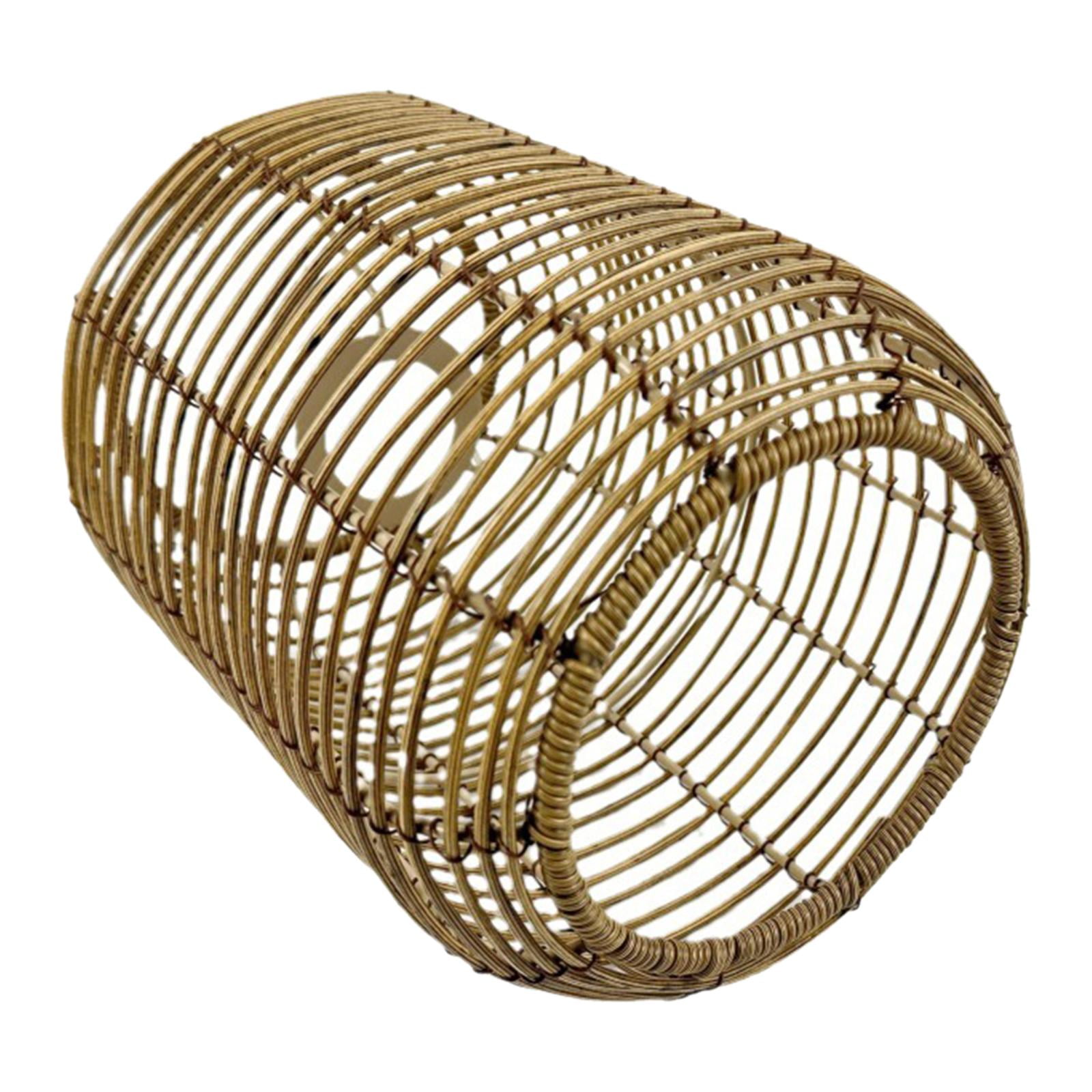 Bvdfgk Imitation Rattan Woven Lampshade Handmade DIY Easy Installation Chandelier Light