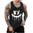 thumbnail image 1 of Camisetas de Tanque de los Hombres Tanque de los Hombres Incolor Gradiente de Impresión Cuello Redondo Correa Delgada Fuga Atrás Regular Casual Deportes Blusas de Tanque, 1 of 5